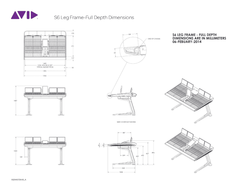 Avid S6 Dimensions